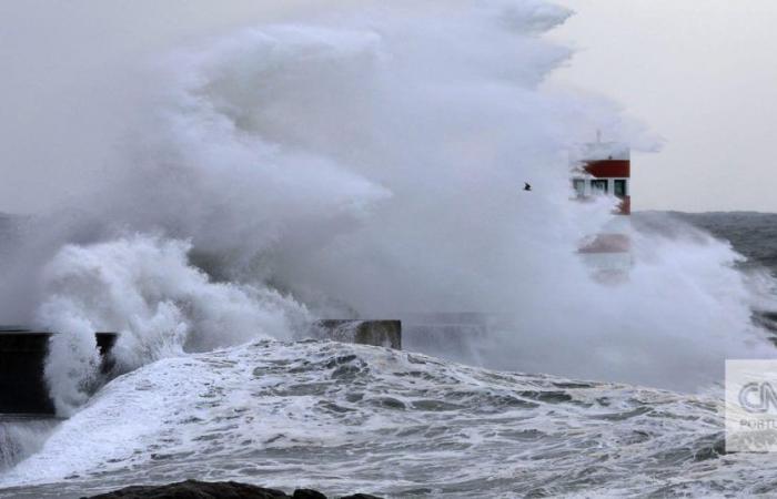 Sea unrest with waves up to ten meters: seven districts are under orange warning