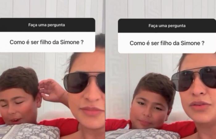 Simone Mendes and her son interact with the singer’s fans | Celebrities