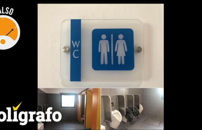 Did a basic school in Quarteira install mixed bathrooms for children?