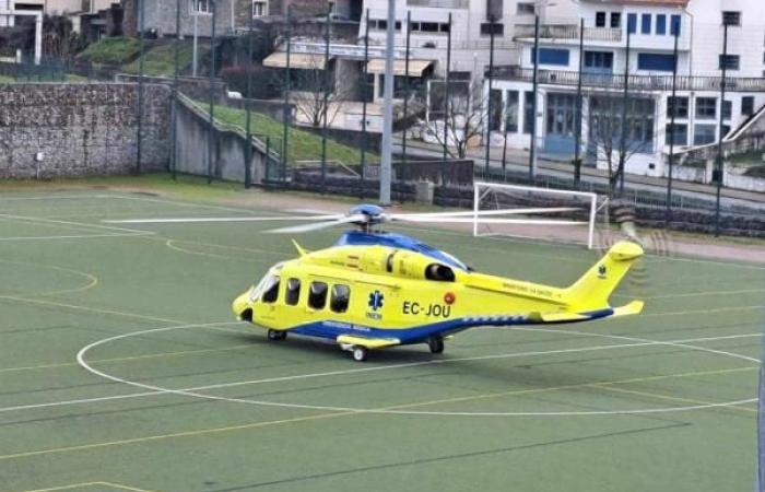 INEM helicopter did not land at the heliport because the company did not give orders to the pilots