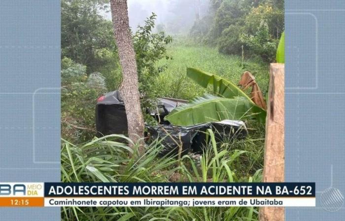 Two teenagers die and three are injured after truck rolls over in southern Bahia | Bahia