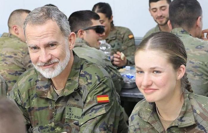 Photos of Felipe VI’s visit to his daughter, Leonor, during military training