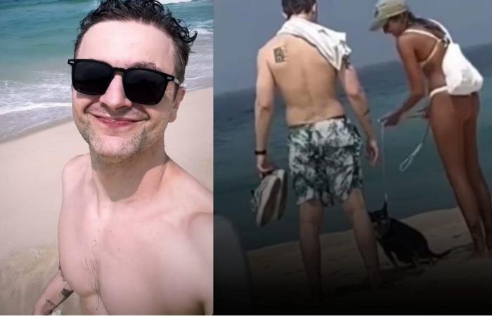 Sandy’s ex, Lucas Lima is caught with a blonde on the beach in Rio; video