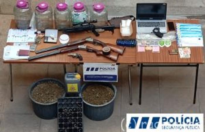 After searches in Elvas and Portalegre PSP arrests two people and seizes weapons, drugs and cars