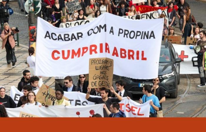 Cape, cassock and poster in hand: students took to the streets and asked for “more April” | Report