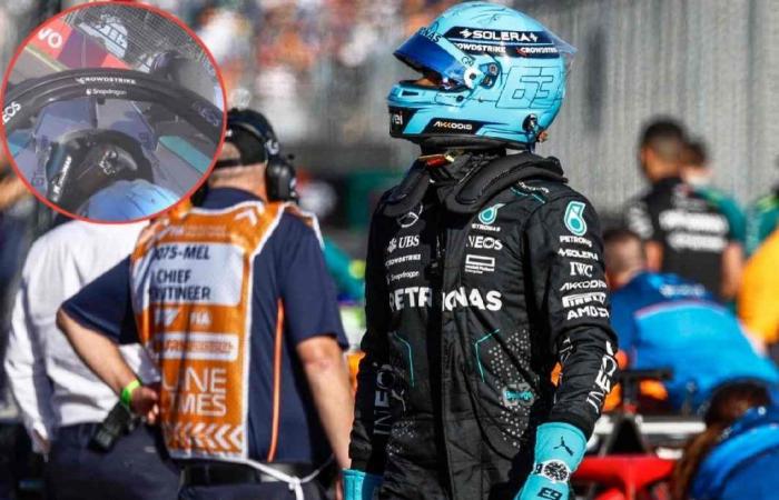 Video: George Russell pleads for race to be stopped after dramatic crash at Australian Grand Prix.