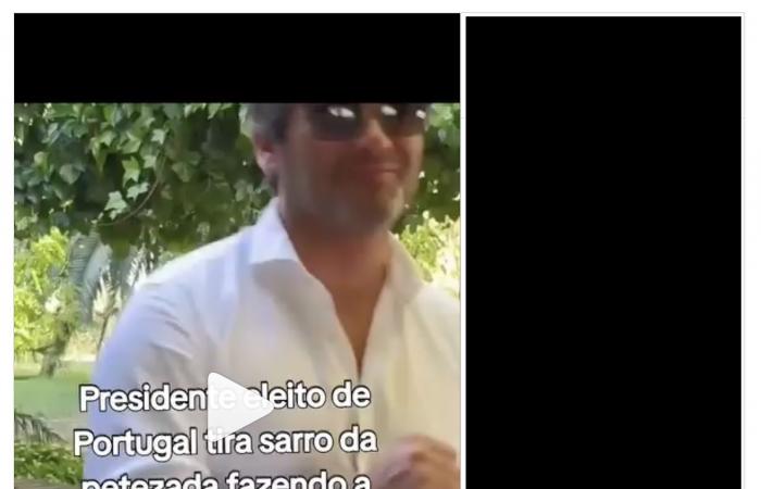 Does this video show “the elected President of Portugal” doing a “picanha dance” to make fun of Lula da Silva?
