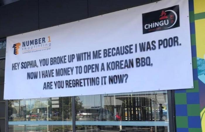 ‘Vengeful’ poster outside a restaurant creates a stir and already has a response