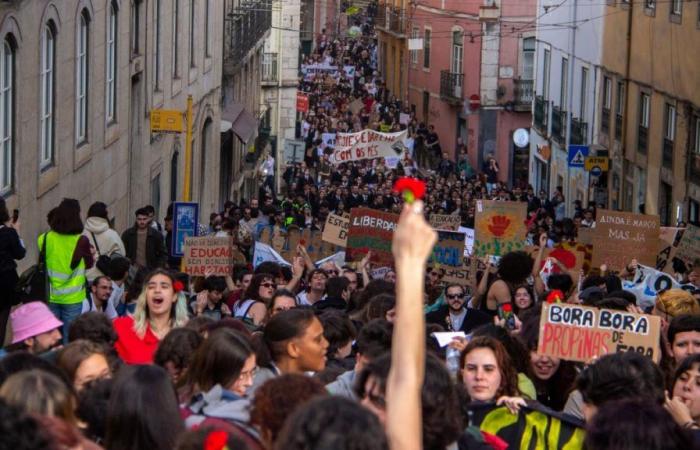UTAD students participated in a demonstration in Lisbon