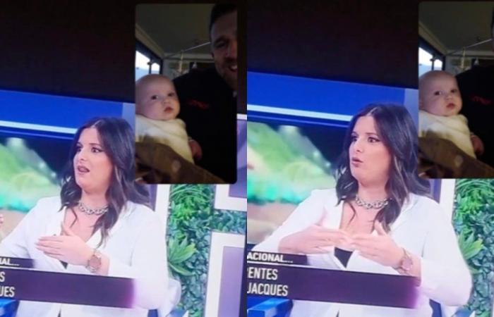 The loving moment when son sees Maria Botelho Moniz on television