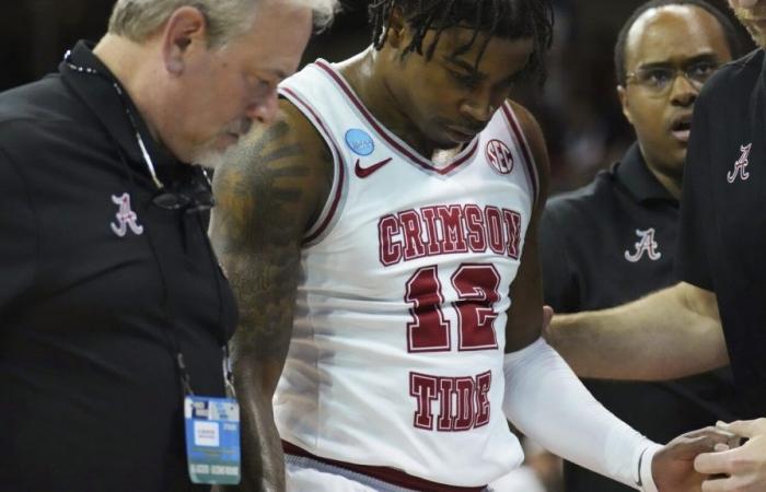 Alabama’s Latrell Wrightsell Jr. will be gametime decision vs. North Carolina in NCAA Tournament
