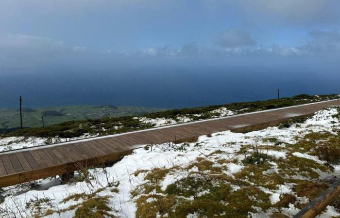 Rare moment in the Azores. Terceira Island wakes up with snow (and it’s not the only one)