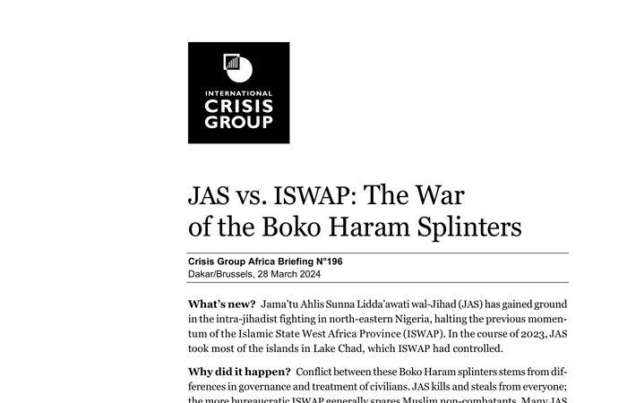 JAS vs. ISWAP: The War of the Boko Haram Splinters – Nigeria