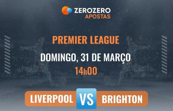 Liverpool vs Brighton & Hove Albion prediction 03/31/2024 :: zerozero.pt