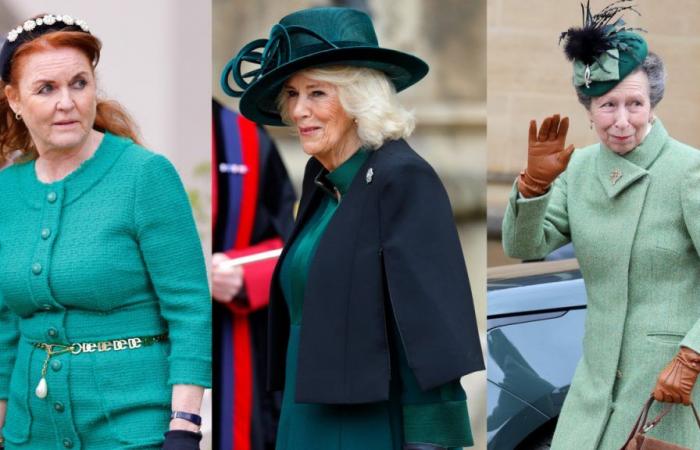 Why did royal women choose to wear green at Easter?