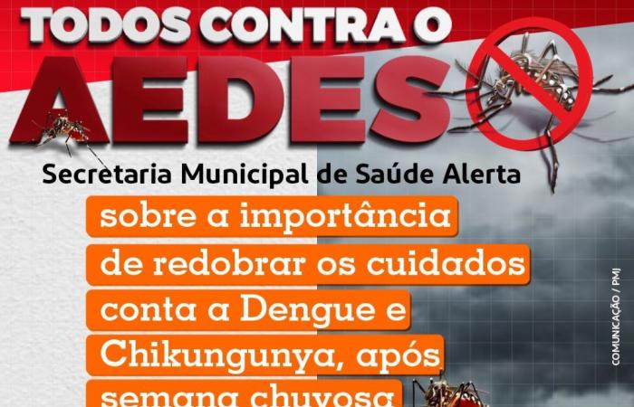 Municipal Health Department Warns about the Importance of Redoubling Care against Dengue and Chikungunya After a Rainy Week.