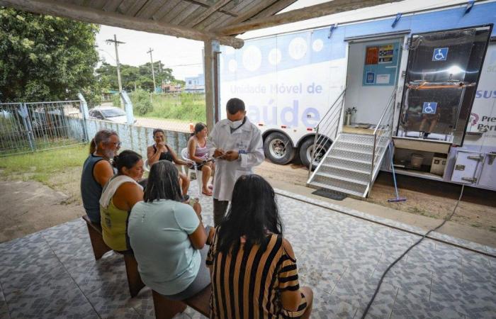 Mobile health unit serves residents of the Lageado neighborhood this Tuesday in Porto Alegre