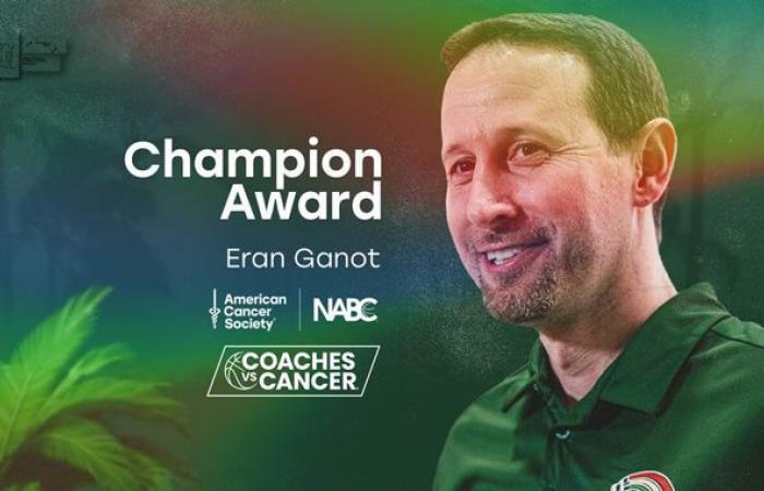 Ganot earns Coaches vs. Cancer Champion Award
