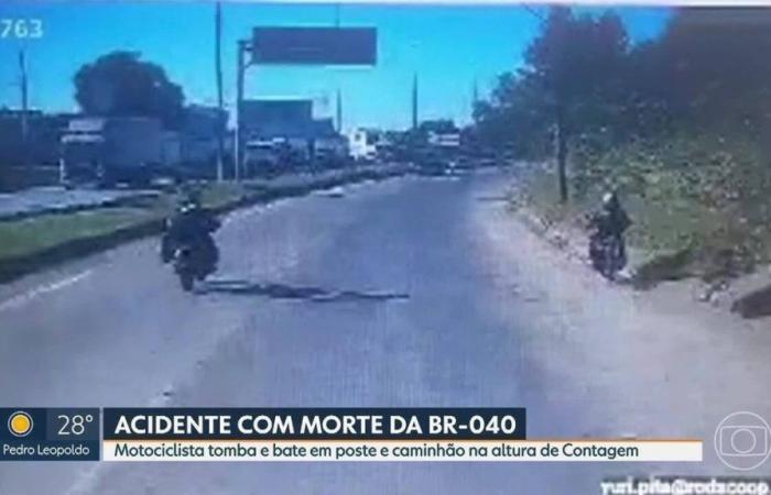 Criminal police officer dies in motorcycle accident on BR-040; VIDEO | Minas Gerais