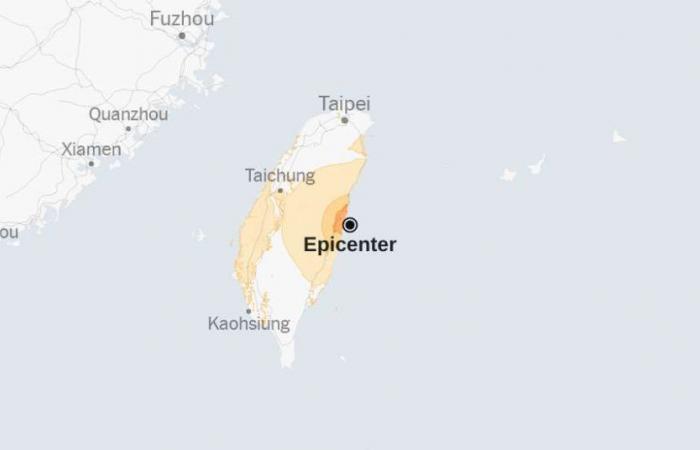 Maps: Earthquakes Shake Eastern Taiwan