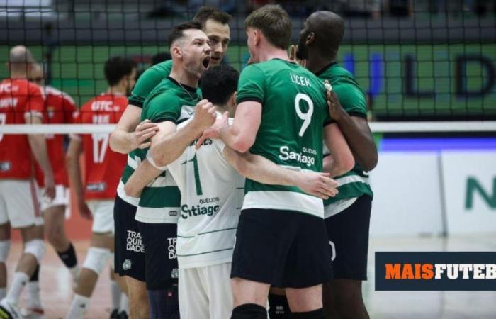 Volleyball: Sporting doubles Benfica and draws the League final