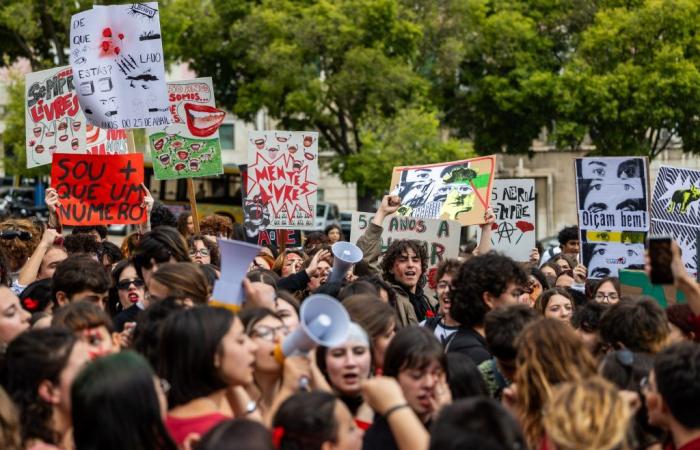 Dozens of students recover slogans from 50 years ago in Lisbon