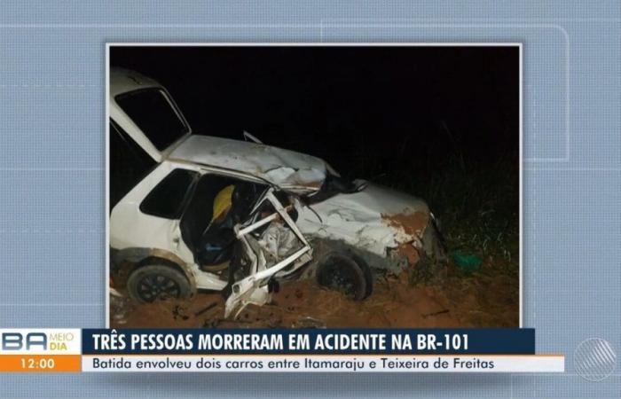 Three people die after a head-on collision between a car and a truck in southern Bahia | Bahia