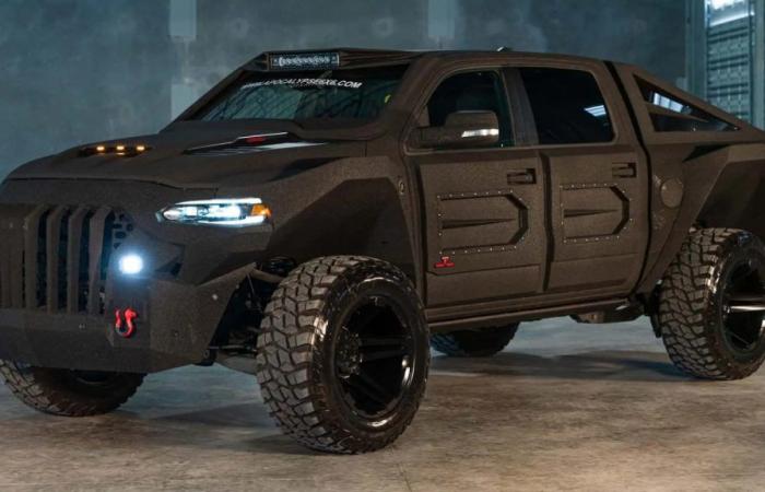 Shaquille O’Neal shows off his new pickup truck that can withstand the Apocalypse