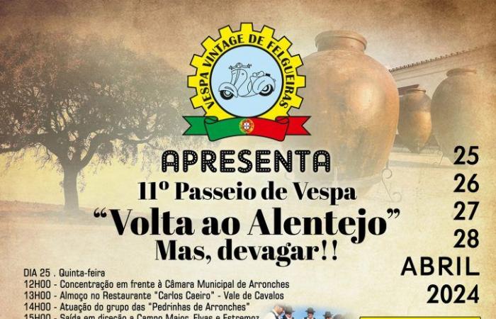Vespa Tour “Back to Alentejo, but slowly!” Today they pass through Serpa and Moura