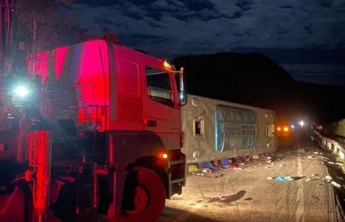 Travel bus accident leaves seven dead in Minas Gerais