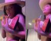 Ludmilla posts video ‘drinking’ from a Grammy statuette and the web points indirectly to Ferrugem