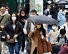 Temperatures dip to 8.9 degrees in Keelung Wednesday morning