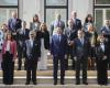 Family photo taken without rain and with Montenegro and 17 ministers