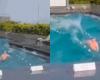 Tourist trapped in hotel pool during earthquake in Taiwan; see video