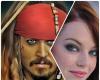 Johnny Depp, Emma Stone together, Pirates of the Caribbean 6