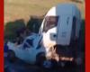 Cattle truck crushes pickup truck, killing father and son