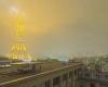 It rained hail in Paris and the Eiffel Tower was struck by lightning. There are images