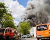 Fire at German factory that sent weapons to Ukraine. The images