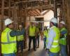 Civil Engineering students visit a building that is being rehabilitated